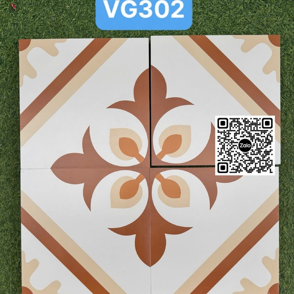 Gạch Bông 30x30 Ốp Lát Trang Trí trắng nâu VG302