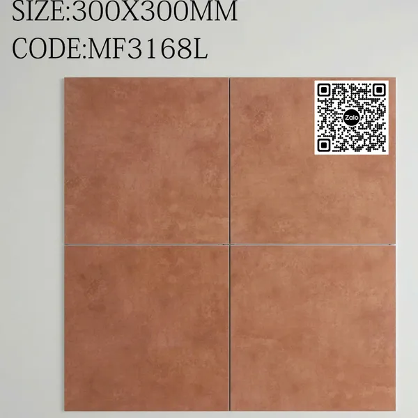 Gạch Đá Mờ 30x30 Ốp Lát Trang Trí đơn màu nâu đỏ MF3168L