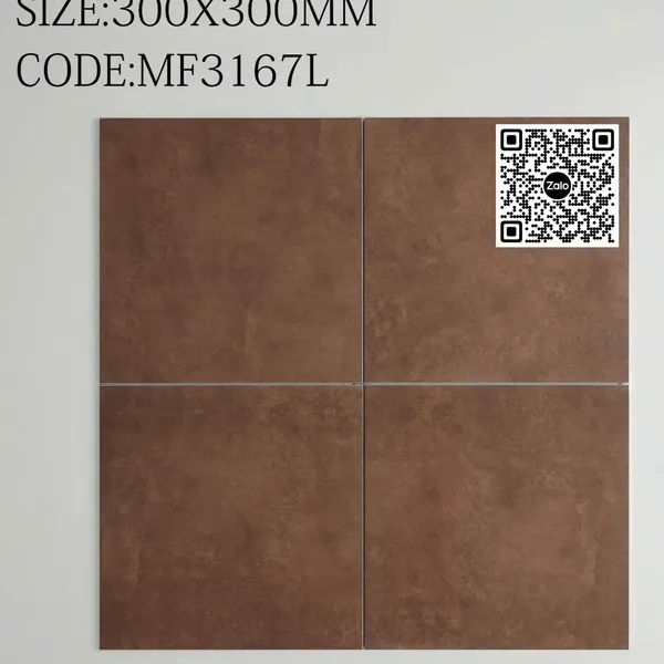 Gạch Đá Mờ 30x30 Ốp Lát Trang Trí đơn màu nâu MF3167L