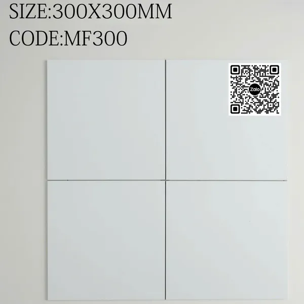 Gạch Đá Mờ 30x30 Ốp Lát Trang Trí đơn màu trắng trơn MF300