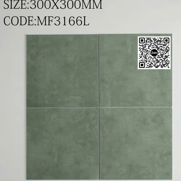 Gạch Đá Mờ 30x30 Ốp Lát Trang Trí đơn màu xanh rêu MF3166L