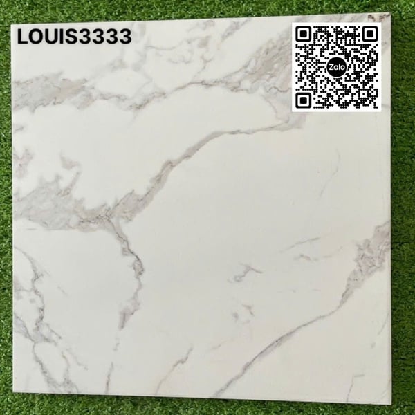 Gạch Đá Mờ 30x30 Ốp Lát Hoàng Gia trắng vân khói LOUIS3333
