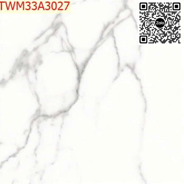 Gạch Đá Mờ 30x30 Ốp Lát Hoàng Gia trắng vân khói TWM33A3027