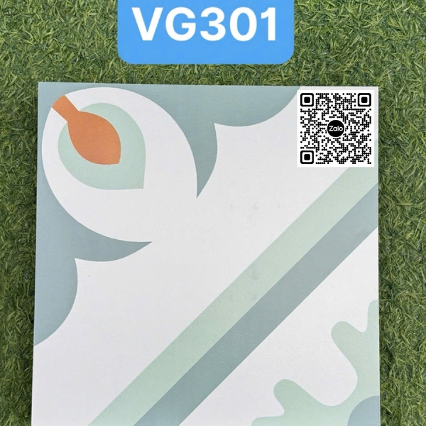 Gạch Bông 30x30 Ốp Lát Trang Trí trắng xanh VG301