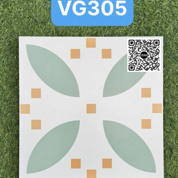 Gạch Bông 30x30 Ốp Lát Trang Trí trắng xanh VG305
