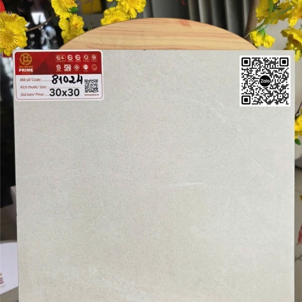Gạch Đá Mờ 30x30 Ốp Lát Prime Giá Rẻ xám nhạt 81024