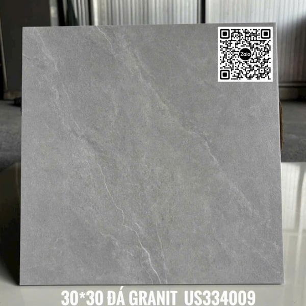 Gạch Đá Mờ 30x30 Ốp Lát Prime Giá Rẻ xám vân trắng US334009