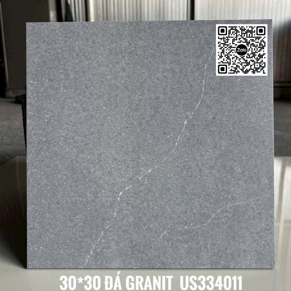 Gạch Đá Mờ 30x30 Ốp Lát Prime Giá Rẻ xám vân trắng US334011