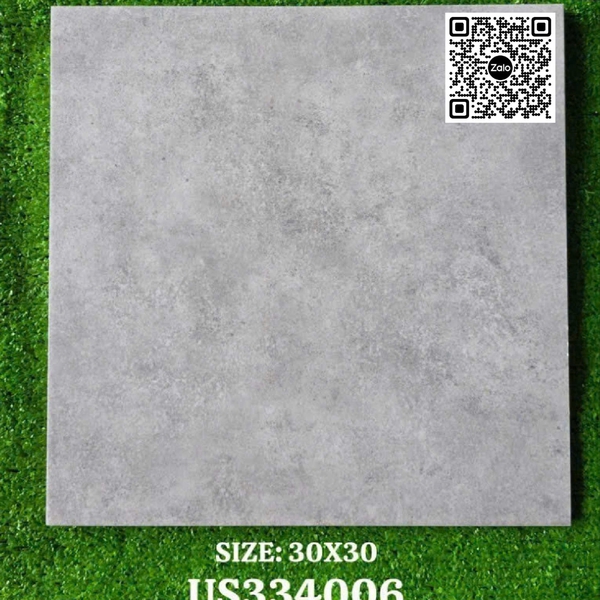 Gạch Đá Mờ 30x30 Ốp Lát Prime Giá Rẻ xám xi măng US334006