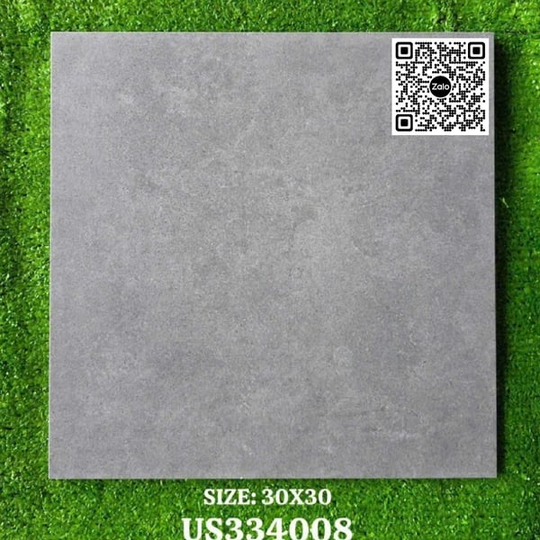 Gạch Đá Mờ 30x30 Ốp Lát Prime Giá Rẻ xám xi măng US334008