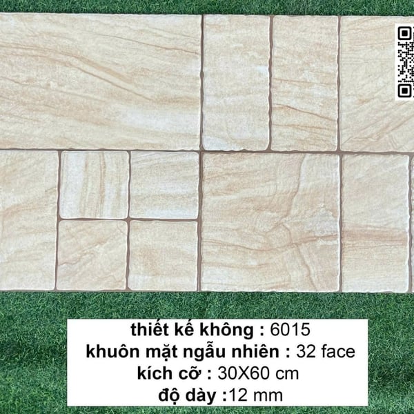 Gạch Đá 30x60 Ốp Lát Trang Trí đá ghép màu nâu 6015
