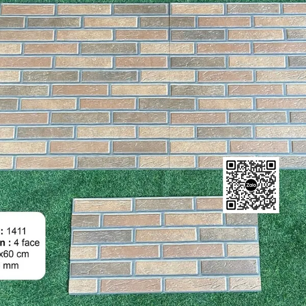 Gạch Đá 30x60 Ốp Tường Trang Trí giả thẻ màu nâu 1411