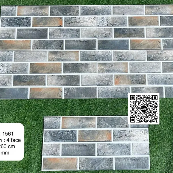 Gạch Đá 30x60 Ốp Tường Trang Trí giả thẻ màu xám 1561