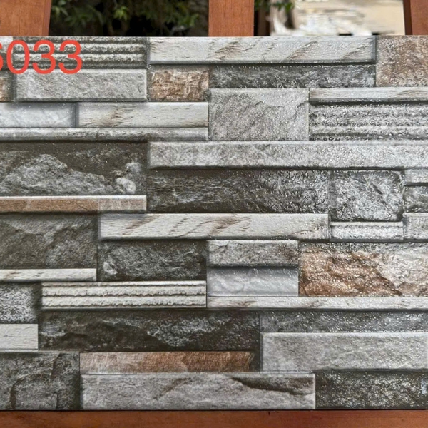 Gạch Đá Mờ 30x60 Ốp Dán Trang Trí giả thẻ xám HAP36033