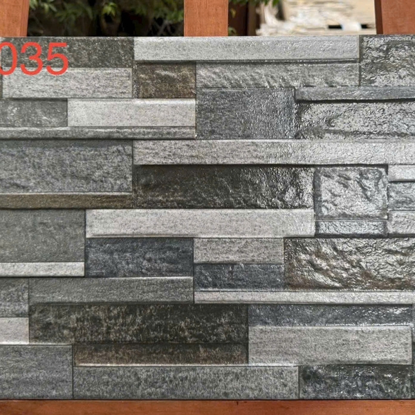 Gạch Đá Mờ 30x60 Ốp Dán Trang Trí giả thẻ xám HAP36035