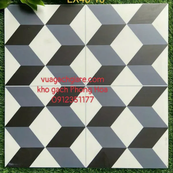 Gạch Đá Mờ 40x40 Bông Cổ Trang Trí LX40-10