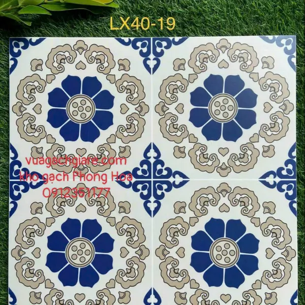 Gạch Đá Mờ 40x40 Bông Cổ Trang Trí LX40-19