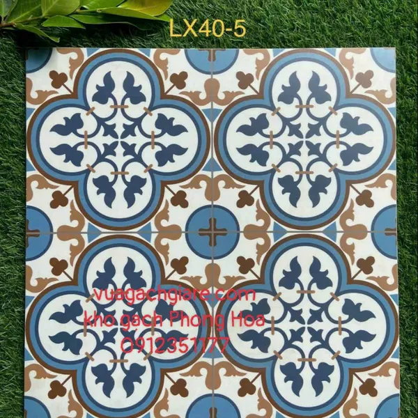 Gạch Đá Mờ 40x40 Bông Cổ Trang Trí LX40-5