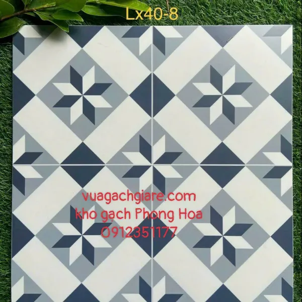 Gạch Đá Mờ 40x40 Bông Cổ Trang Trí LX40-8