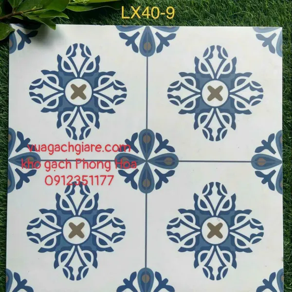 Gạch Đá Mờ 40x40 Bông Cổ Trang Trí LX40-9