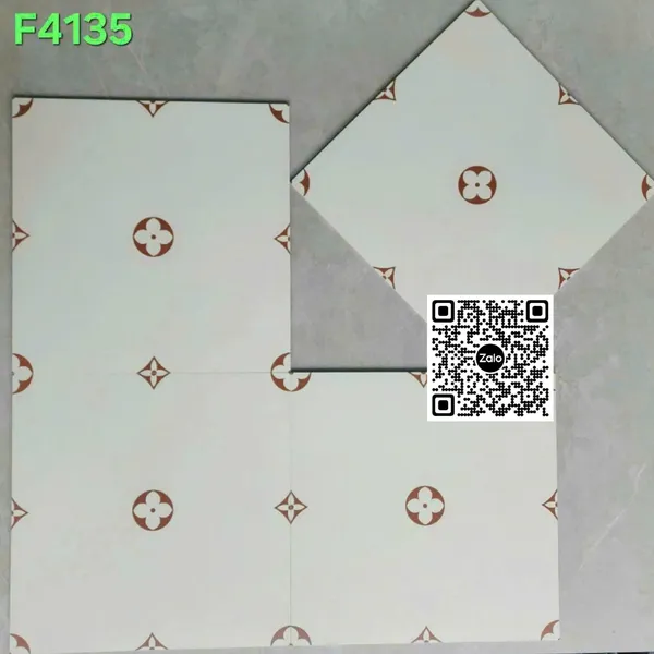 Gạch Đá Mờ 40x40 Ốp Lát đỏ trắng F4135
