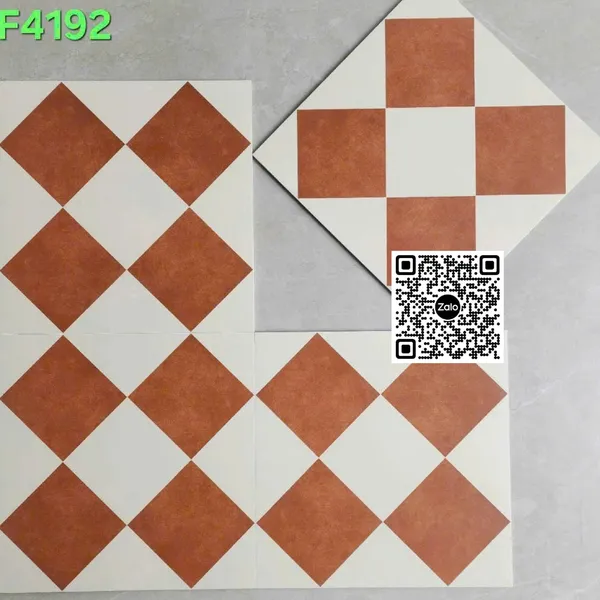 Gạch Đá Mờ 40x40 Ốp Lát đỏ trắng F4192