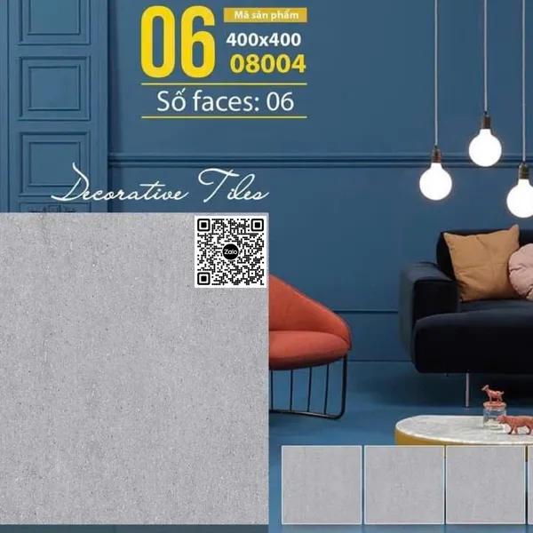 Gạch Đá Mờ 40x40 Ốp Lát màu xám 08004