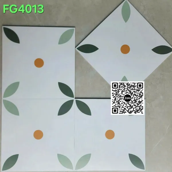 Gạch Đá Mờ 40x40 Ốp Lát trắng xanh FG4013