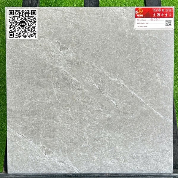 Gạch Đá Mờ 40x40 Prime Ốp Lát Giá Rẻ xám vân trắng 8037