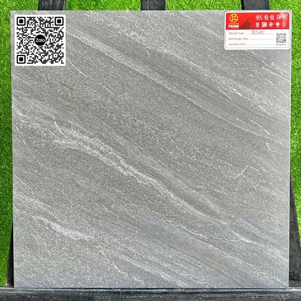 Gạch Đá Mờ 40x40 Prime Ốp Lát Giá Rẻ xám vân trắng 8040