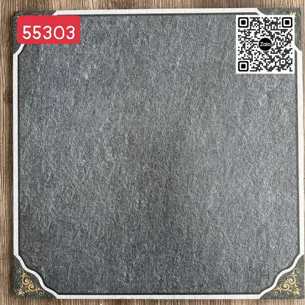 Gạch Đá Mờ 50x50 Ốp Lát Sân Vườn Giá Rẻ xám viền trắng 55303