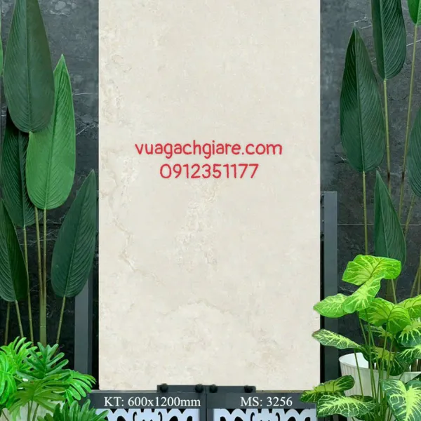 Gạch Đá Mờ Ốp Lát 60x120 AMY kem vàng 3256