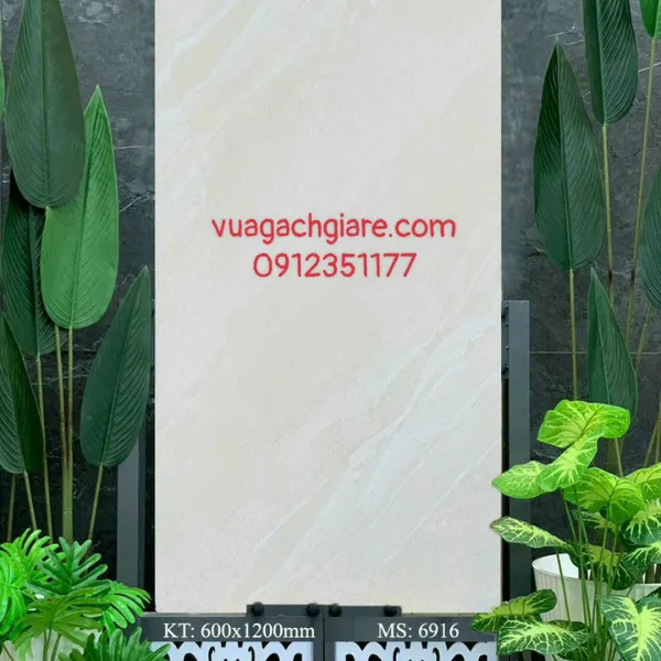 Gạch Đá Mờ Ốp Lát 60x120 AMY kem vàng 6916