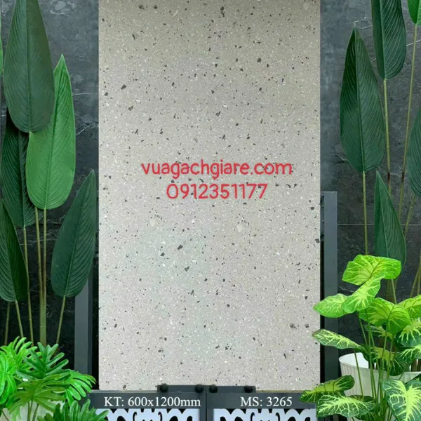 Gạch Đá Mờ Ốp Lát 60x120 AMY xám nhạt terrazzo 3265