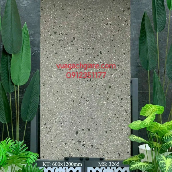 Gạch Đá Mờ Ốp Lát 60x120 AMY xám terrazzo 3265