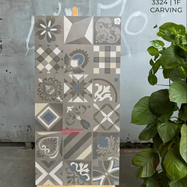 Gạch Đá Mờ 60x120 Ốp Lát Ấn Độ bông cổ 3324