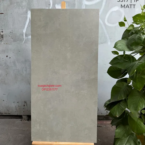 Gạch Đá Mờ 60x120 Ốp Lát Ấn Độ xám xi măng 3517