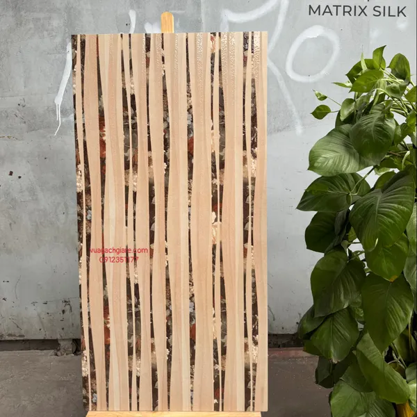 Gạch Đá Mờ 60x120 Ốp Lát Ấn Độ vân sóng màu nâu 3508