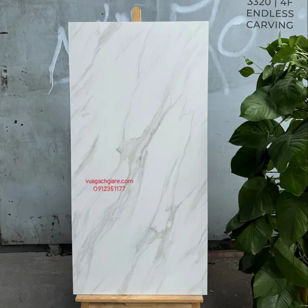 Gạch Đá Mờ 60x120 Ốp Lát Ấn Độ trắng vân khói 3320