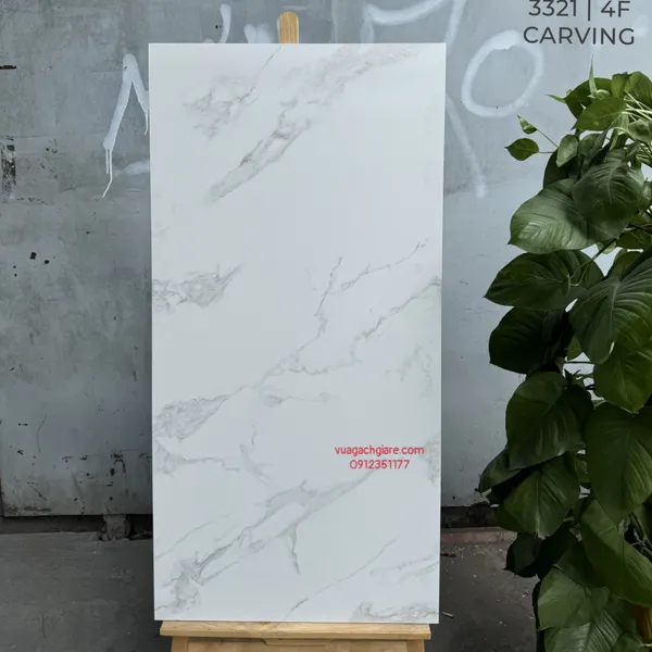 Gạch Đá Mờ 60x120 Ốp Lát Ấn Độ trắng vân khói 3321