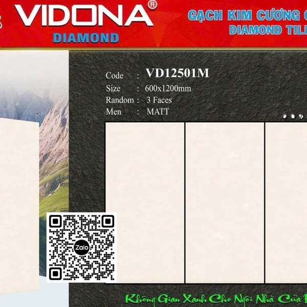 Gạch Đá Mờ 60x120 Ốp Lát Giá Rẻ kem vàng VD12501M