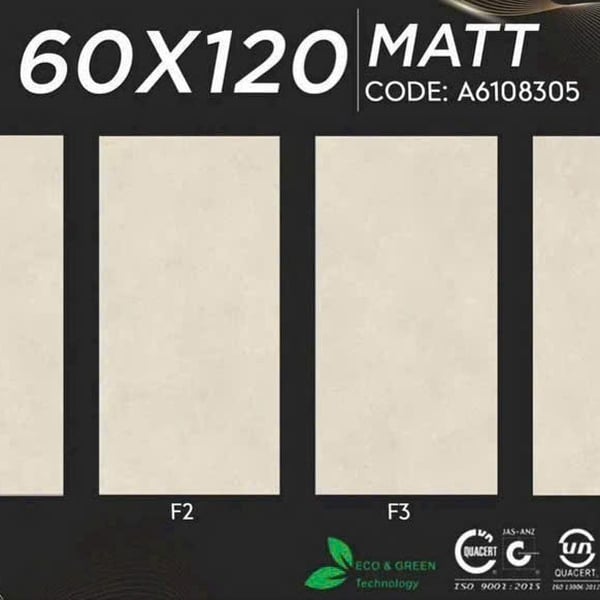 Gạch Đá Mờ 60x120 Ốp Lát Giá Rẻ màu xám A6108305