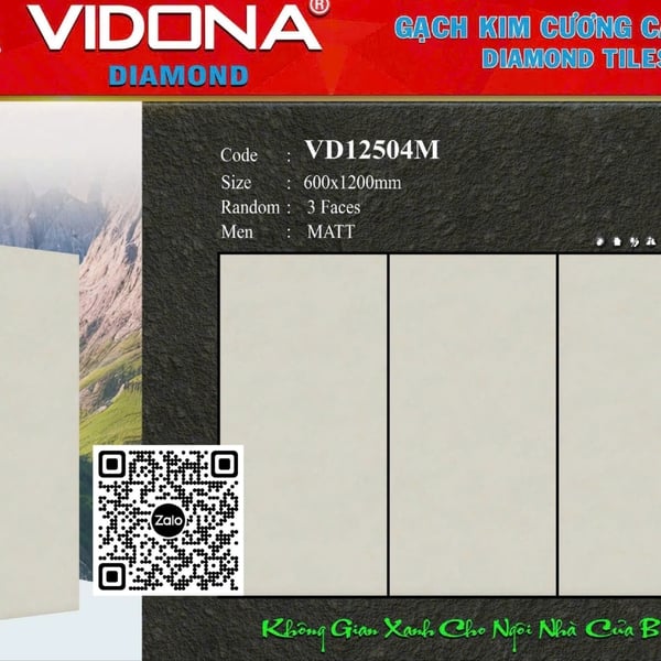 Gạch Đá Mờ 60x120 Ốp Lát Giá Rẻ màu xám VD12504M