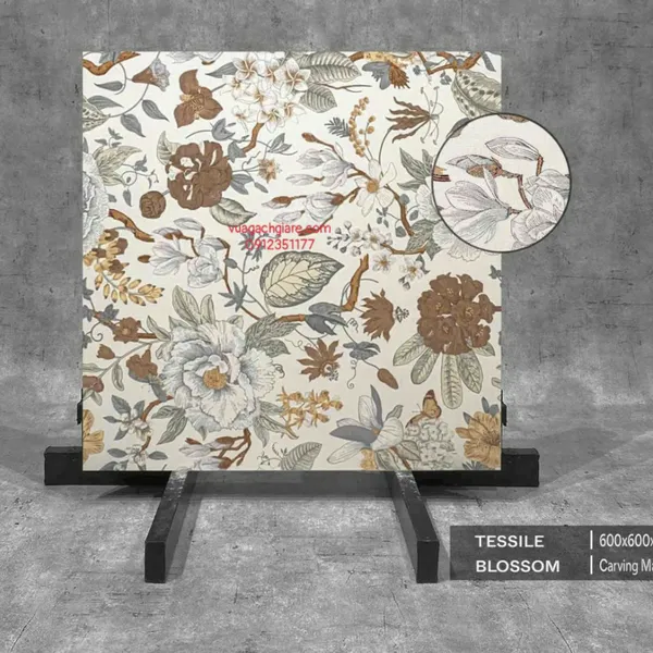 Gạch Đá 60x60 Ốp Lát Ấn Độ bông hoa