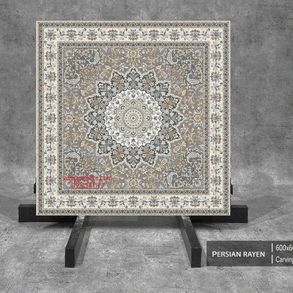 Gạch Đá Mờ 60x60 Ốp Lát Ấn Độ thảm hoa màu xám