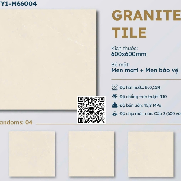 Gạch Đá Mờ 60x60 Ốp Lát Giá Rẻ kem vàng M66004