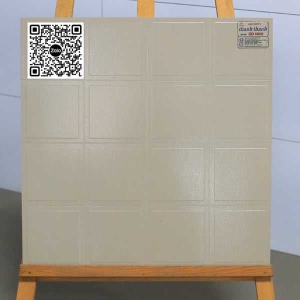 Gạch Đá Mờ 60x60 Ốp Lát Giá Rẻ màu kem ô vuông GD6000