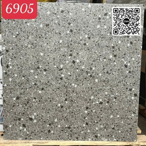 Gạch Đá Mờ 60x60 Ốp Lát Giá Rẻ terrazzo xám 6905