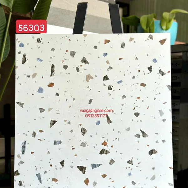 Gạch Đá Mờ 60x60 Ốp Lát Giá Rẻ terrazzo hạt lớn 56303