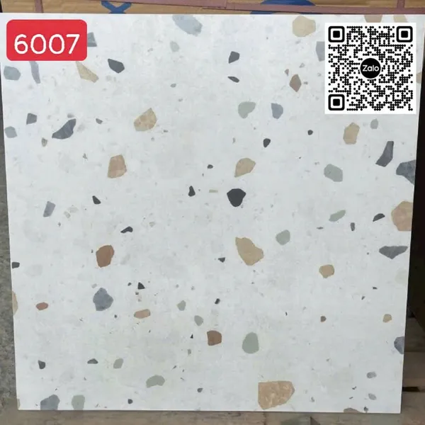 Gạch Đá Mờ 60x60 Ốp Lát Giá Rẻ terrazzo hạt lớn 6007